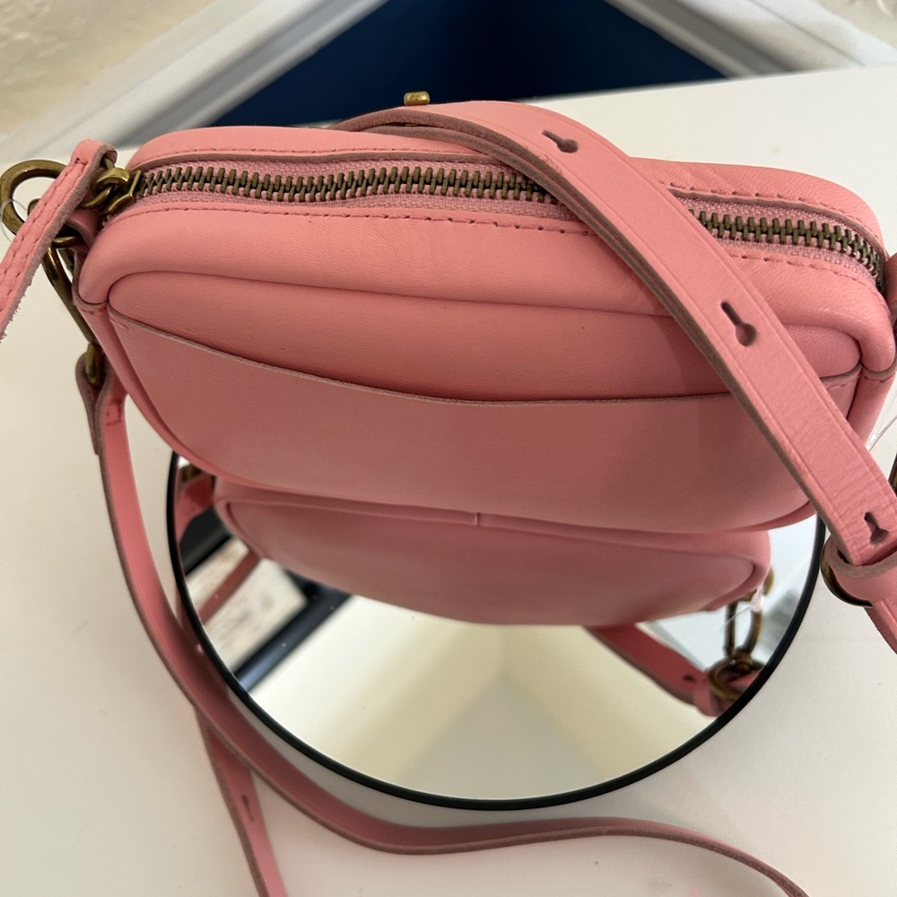 Madewell The Leather Carabiner Mini Crossbody Bag in Pink / Dried Blossom NEW - Picture 9 of 16
